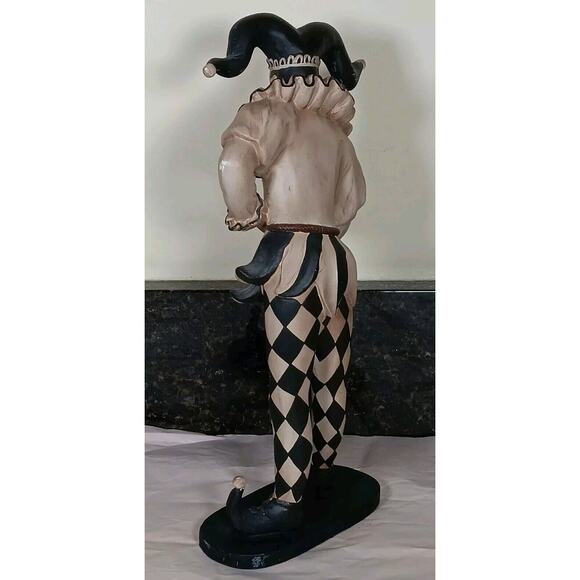 Vintage Joker Court Jester Figurine Composite Wood Statue Philippines 16"H - Picture 4 of 16